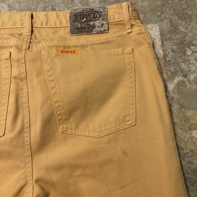 Edwin Jeans Mens 38x32 (Fits 36x30) Yellow American Slim Denim Made In Japan