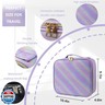 MORMID Travel Makeup Train Case Cosmetic Case Organizer Portable Artist Storage Bag with Adjustable Dividers for Cosmetics Makeup Brushes Toiletry Jewelry Digital Accessories (Purple)