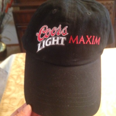 Coors Light Maxim Baseball Hat Black Adjustable EUC