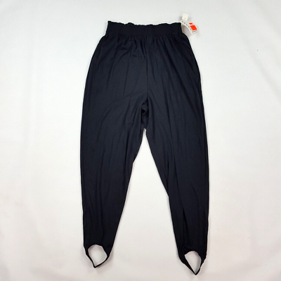 Vintage 80s Leggings Black Casual Womens Large Athletic Ankle Hoop Workout  Pants