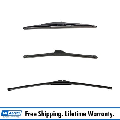Trico Tech & Exact Fit Windshield Wiper Blade Front & Rear 3pc Set