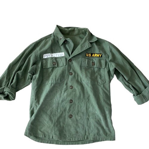 ジャケット・アウター 60S US ARMY OG107 UTILITY SHIRT JACKET Vintage 60s Vietnam Army Military Utility OG 107 Shirt