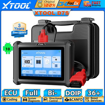 XTOOL D7S Auto Bidirectional Full System Car Diagnostic Scanner E/CU Coding DOIP
