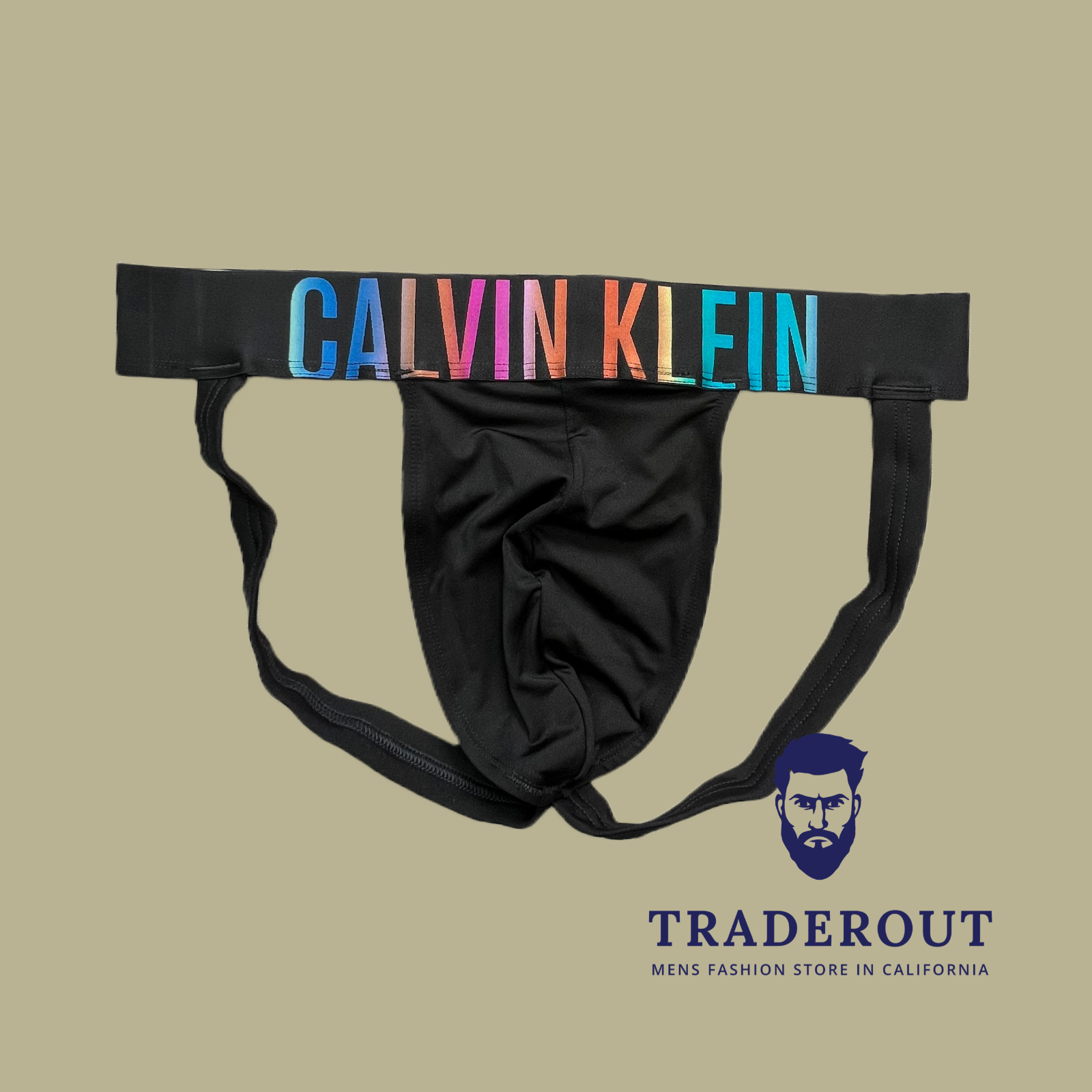 Calvin Klein CK men black intense power PRIDE jock jockstrap underwear S M L XL