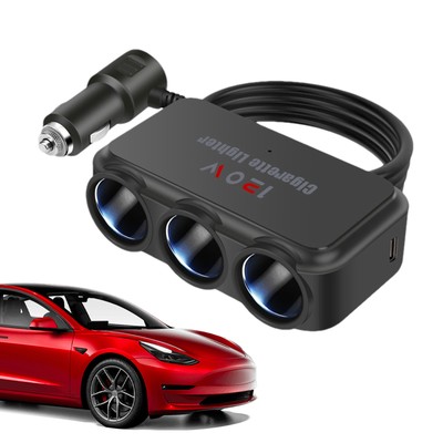 Multi-function 12V/24V Car Splitter Charger USB Fast Charging