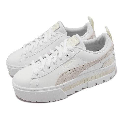 Puma Mayze OW Warm White Vapor Grey Женская повседневная обувь на платформе 393425-01