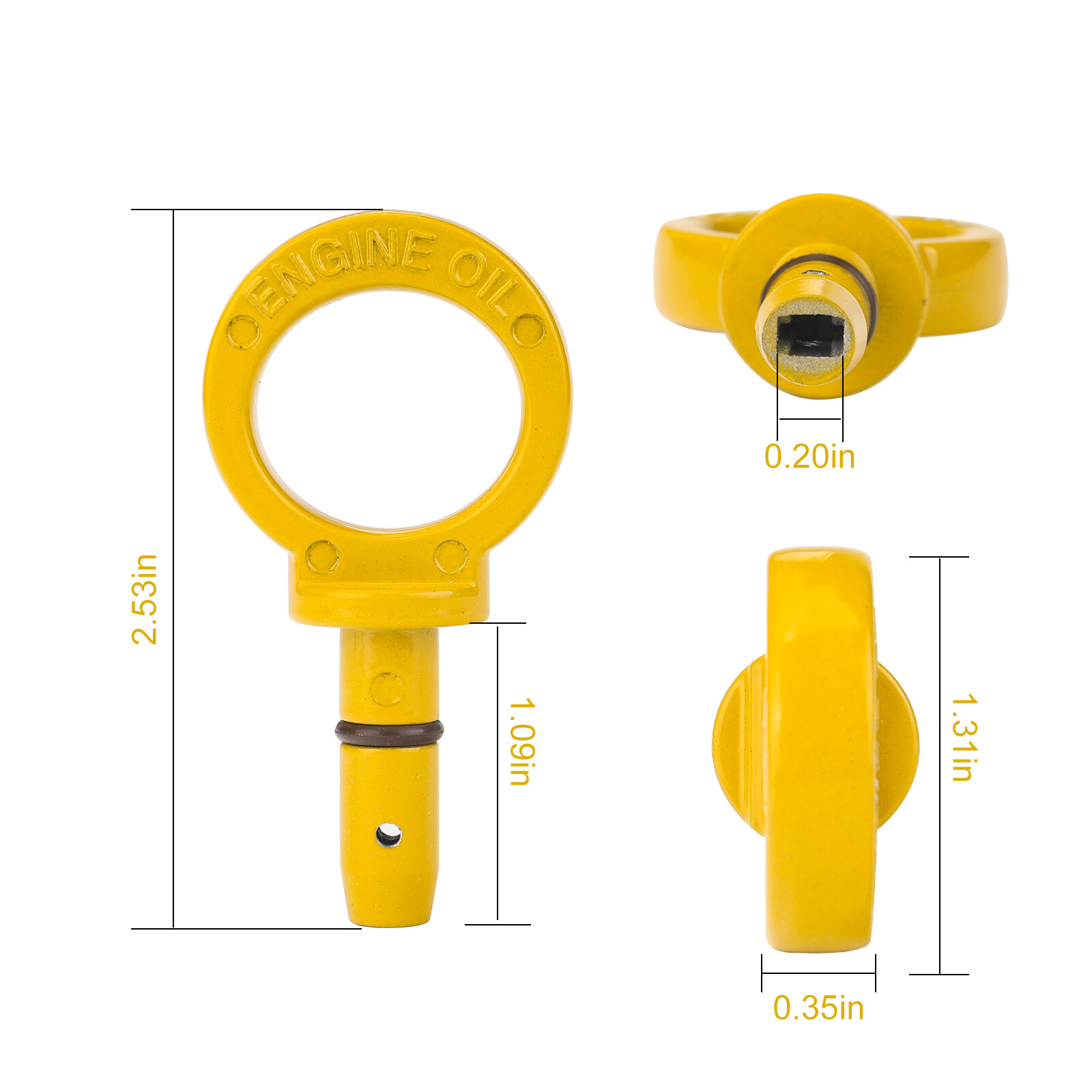 Oil Dipstick Aluminum Handle For Chrysler Jeep Dodge Ram 2.4 3.2 3.6 5.7 6.4L