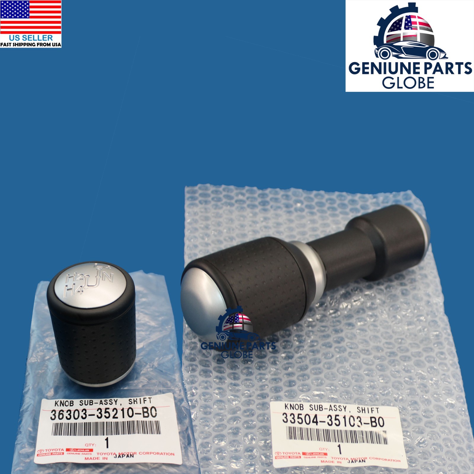 GENUINE TOYOTA OEM 4RUNNER FJ CRUISER ATM SHIFT LEVER & GEAR SELECTION KNOBS SET