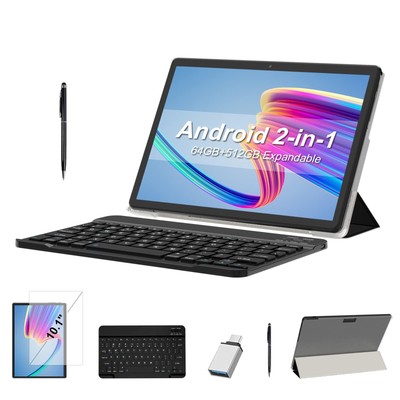 	2023 Android 12 Tablets 10.1 Octa-Core 2 in 1 Tablet 4GB+64GB ROM 512GB	