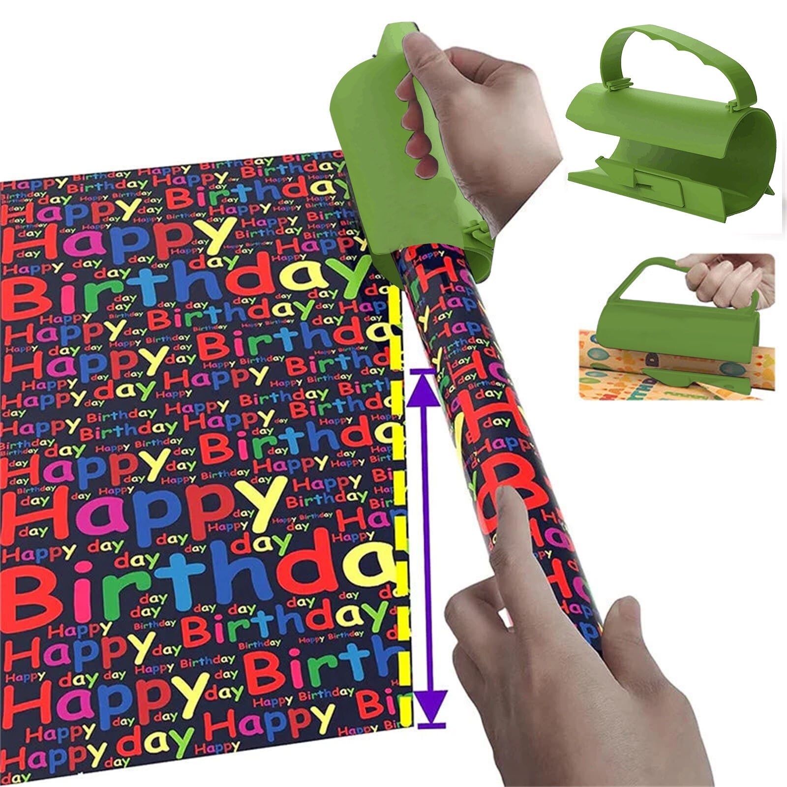 Cutter Green With Handle Manual Sliding Paper Roll