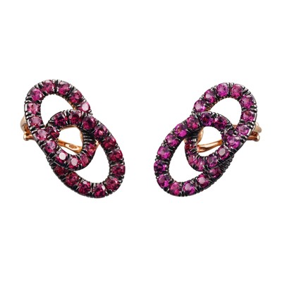 Pomellato Tango Pink Sapphire Gold Gold Earrings