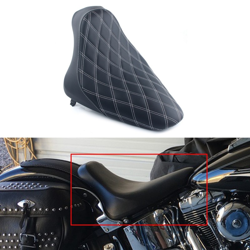 Black Butt Bucket Solo Seat FÃ¼R Harley Heritage Softail Classic Flstc Flst 00-07