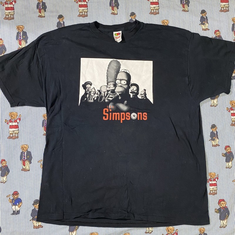 トップス THE SIMPSONS SOPRANOS PARODY FOTL 2XL Vintage FOTL The SIMPSONS Sopranos Parody Graphics T shirt
