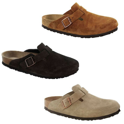 サンダル・ミュール BIRKENSTOCK SS25 BOSTON - Suede Sabot (660463 MOCCA) Birkenstock Boston SFB 660463 Unisex Suede Mocha Clogs