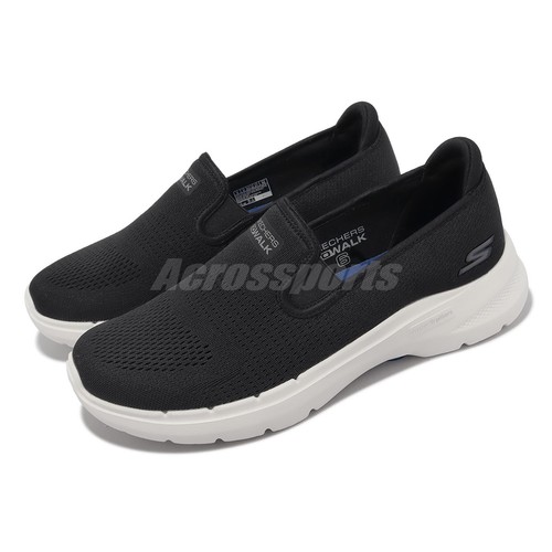 

Мужские повседневные лоферы без шнурков Skechers Go Walk 6-Proctor Black White 216280-BLK, Черный, Go Walk 6-proctor