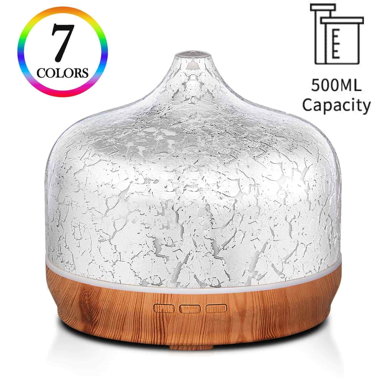 Diffuser Silver Plated Glass Aromatherapy Ultrasonic