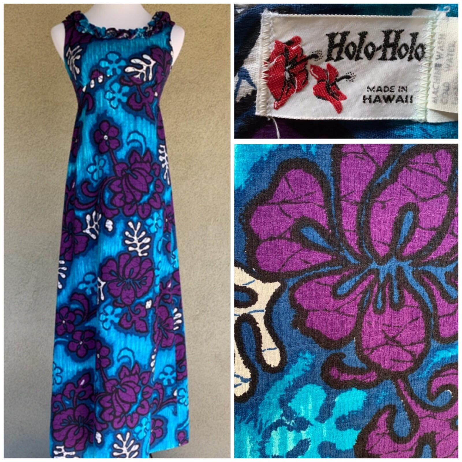 1980s Sun Babies MuuMuu ドレス Mission Zero Women's Vintage Mu'u Mu'u - Sun Babies Hawaii