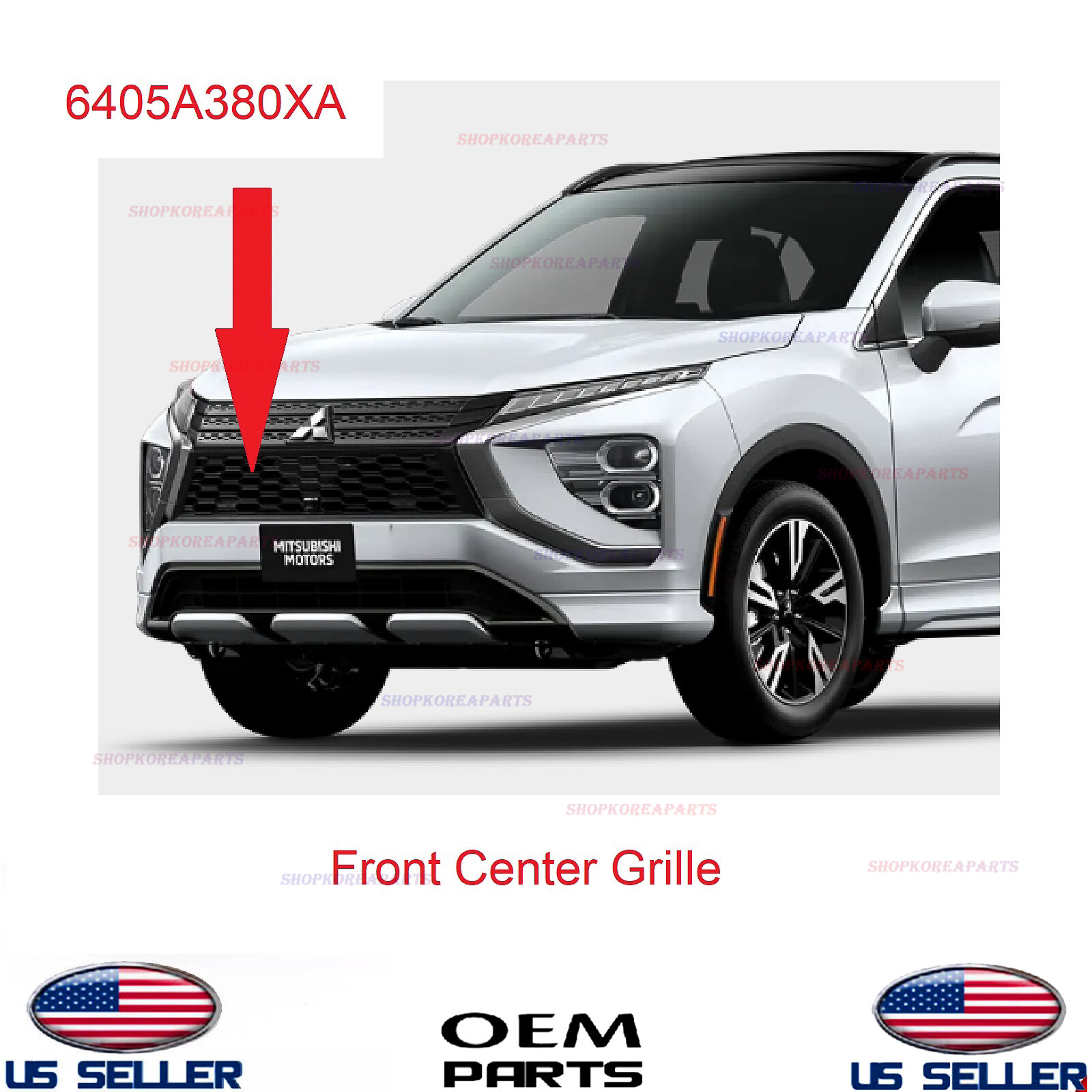 Genuine OEM Front Center Grille 2022-2025 Mitsubishi Eclipse Cross