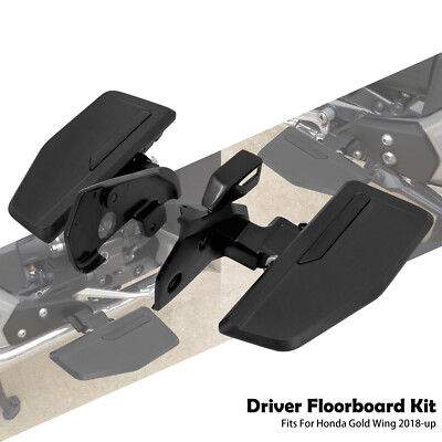 Front Black Driver Footboard Floorboard Fits For Honda Goldwing 1800 2018-2023