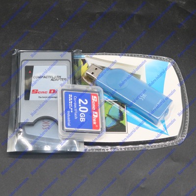 1PC 2GB CF Compact Flash card+CF-PCMCIA Adapter+SSK USB2.0 reader Fanuc parts