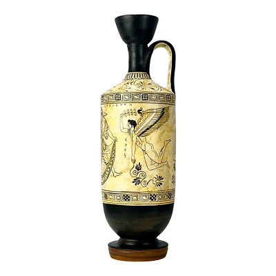 Atalanta Lekythos Eros God of Love Vase Ancient Greek Pottery Ceramic Copy