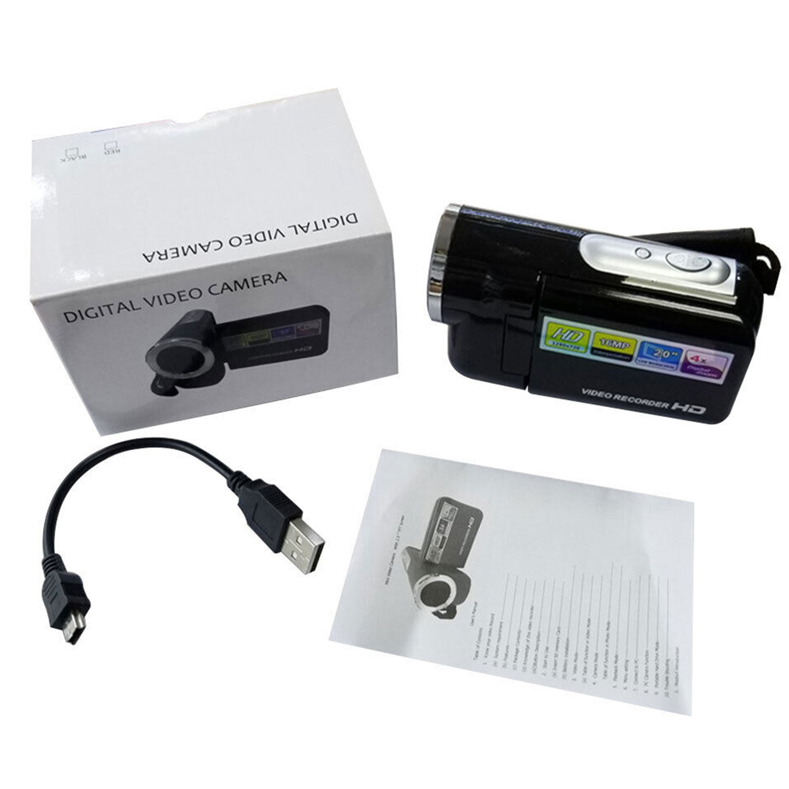 Mini Video DV Camcorder Handheld 16 Million Pixels Digital Camera LED Flash Digi