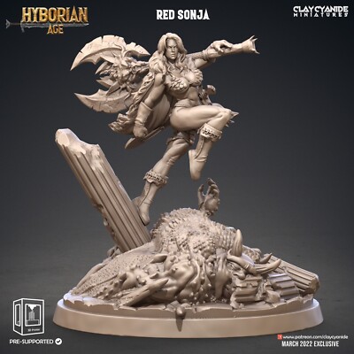 Red Sonja | Clay Cyanide | Commission | Painted |
