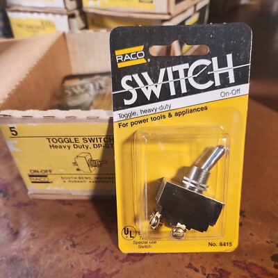 Box Of 5 Raco Heavy Duty Toggle Switch DPST USA 20A 1.5HP
