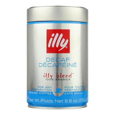 Illy Caffe Coffee Coffee - Espresso and Drip - Ground - Medium Roast - Decaf ...