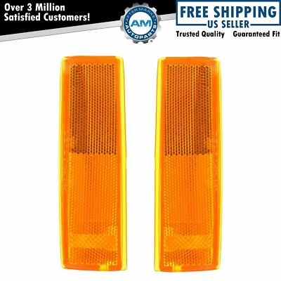 Side Corner Marker Light Left & Right Pair Set for Chevy GMC Oldsmobile