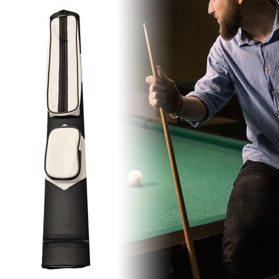 Billiards Pool Cue Case Hard Tube with Divider 1/2 Snooker Cue Storage