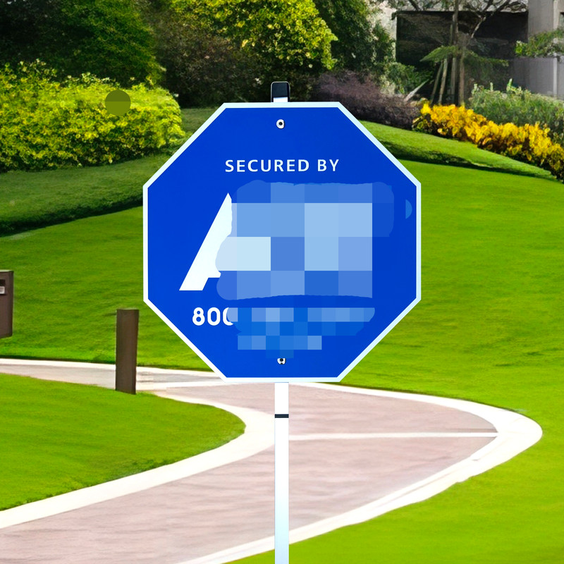 Yard Security Sign Heavy Duty Weather Proof Aluminum Panel and