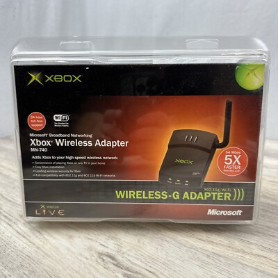 BRAND NEW SEALED Xbox Wireless G Adapter MN-740 NIP Nice Plastic Shell  