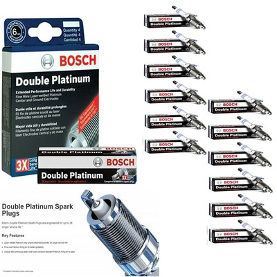 12 Pcs OE Double Platinum Spark Plug 8101 For 1980 Jaguar XJS Base