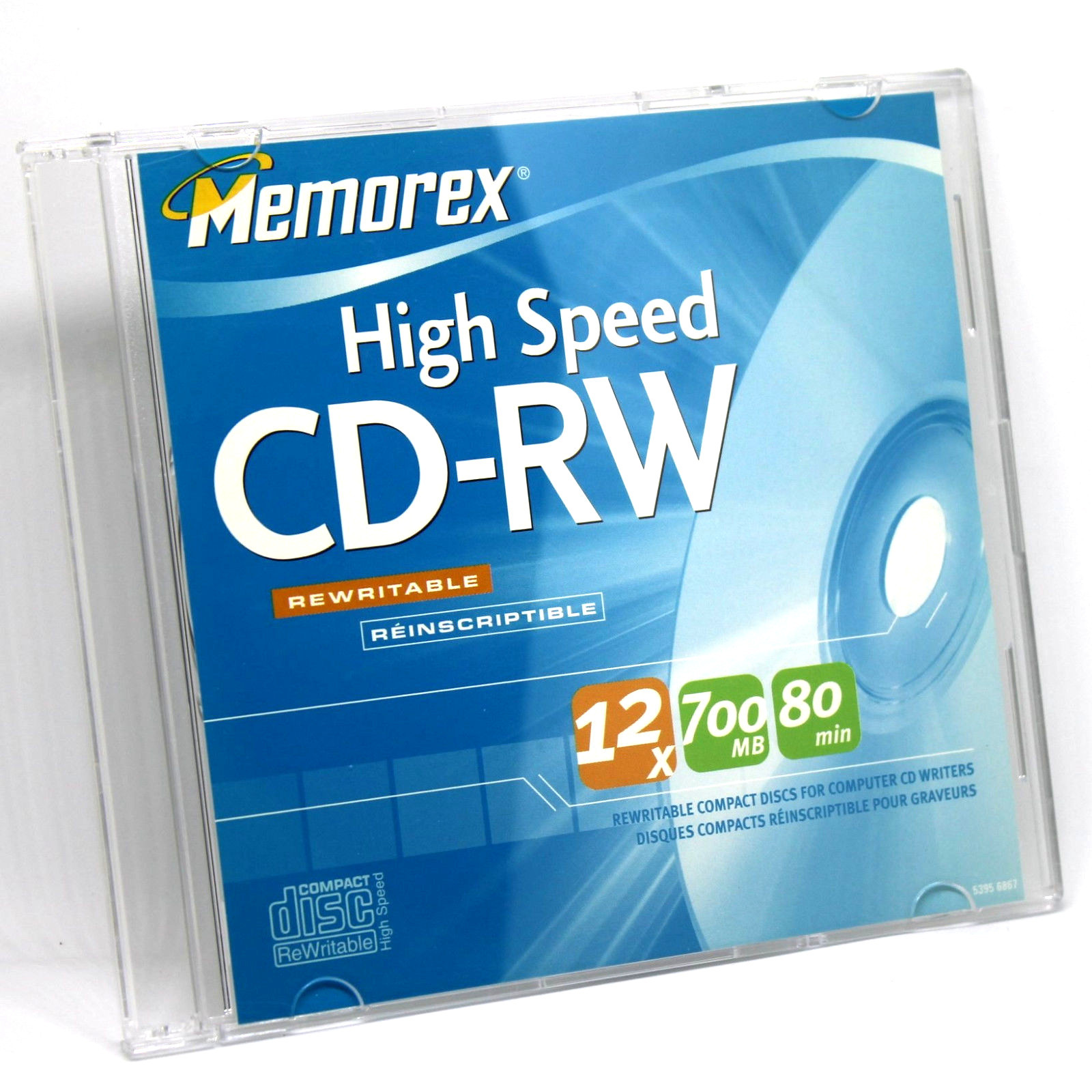 Memorex High Speed CD-RW 12x 700 MB 80 Min with 5mm Slim Jewel Case 3-Pack