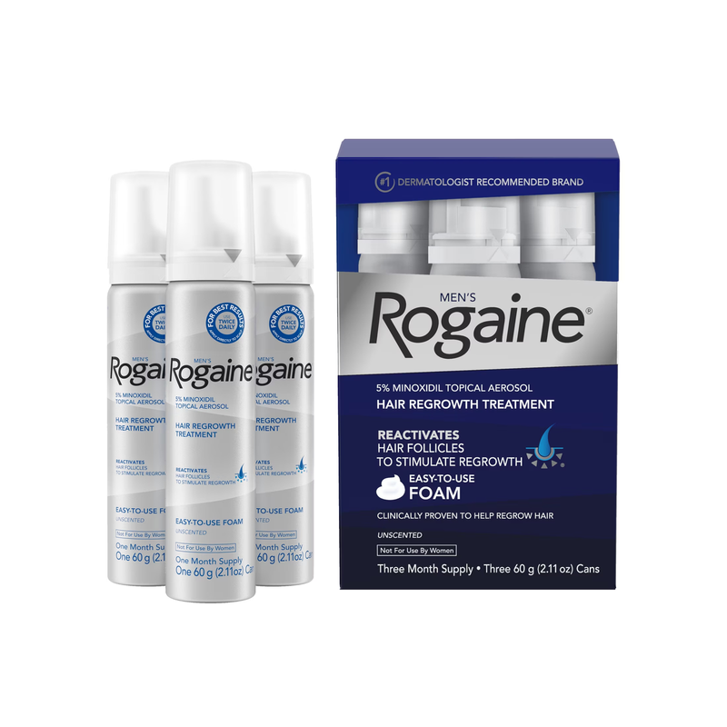 Men'S  5% Minoxidil Foam Hair Regrowth Treatment, 3-Mo Supply