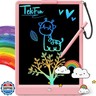 TEKFUN LCD Writing Tablet Doodle Board, 10inch Colorful Drawing Pad for Kids, Mess Free Coloring for Toddlers, Toys Gifts for 3 4 5 6 7 8 Year Old Girls Boys (Pink)