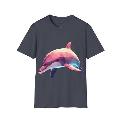 Pink River Dolphin Unisex T-Shirt 100% Ring-Spun Cotton Gift School Vacation