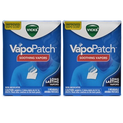 2 packs Vicks VapoPatch Vapo Patch SOOTHING VAPORS 10 patches FAST FREE SHIP