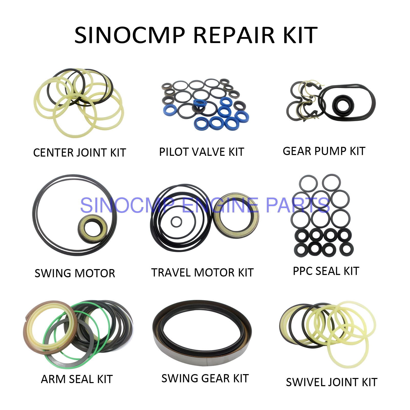 Arm Boom Bucket Seal Kit For Hitachi ZX110-1 Excavator Repair Kit