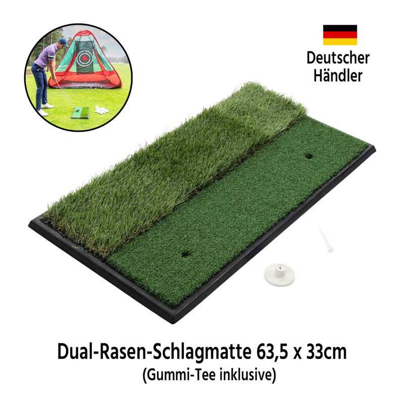 Golf Dual Schlagmatte ÃBungsmatte 63,5 X 33cm  - Trainingshilfe Abschlagmatte