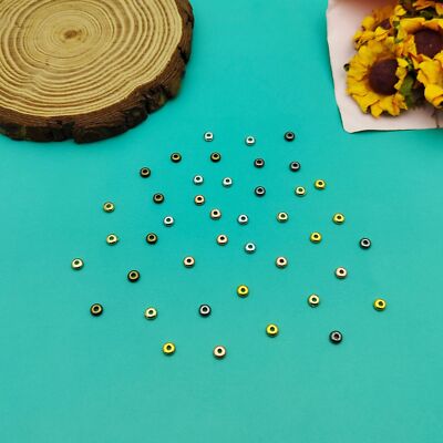 1200pcs Flat Round Rondelle Spacer Beads for DIY Crafts,6 Colors Disc Spacer ...