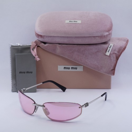 New MIU MIU MUA50S 1BC70J Silver/Pink Mirror 68-15-130