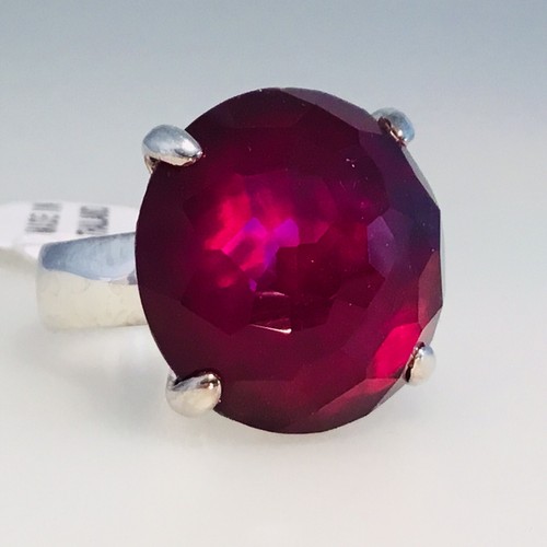Pre-owned Rock Candy Ippolita 925  Large Round Stone Ring Size 7 In Cherry