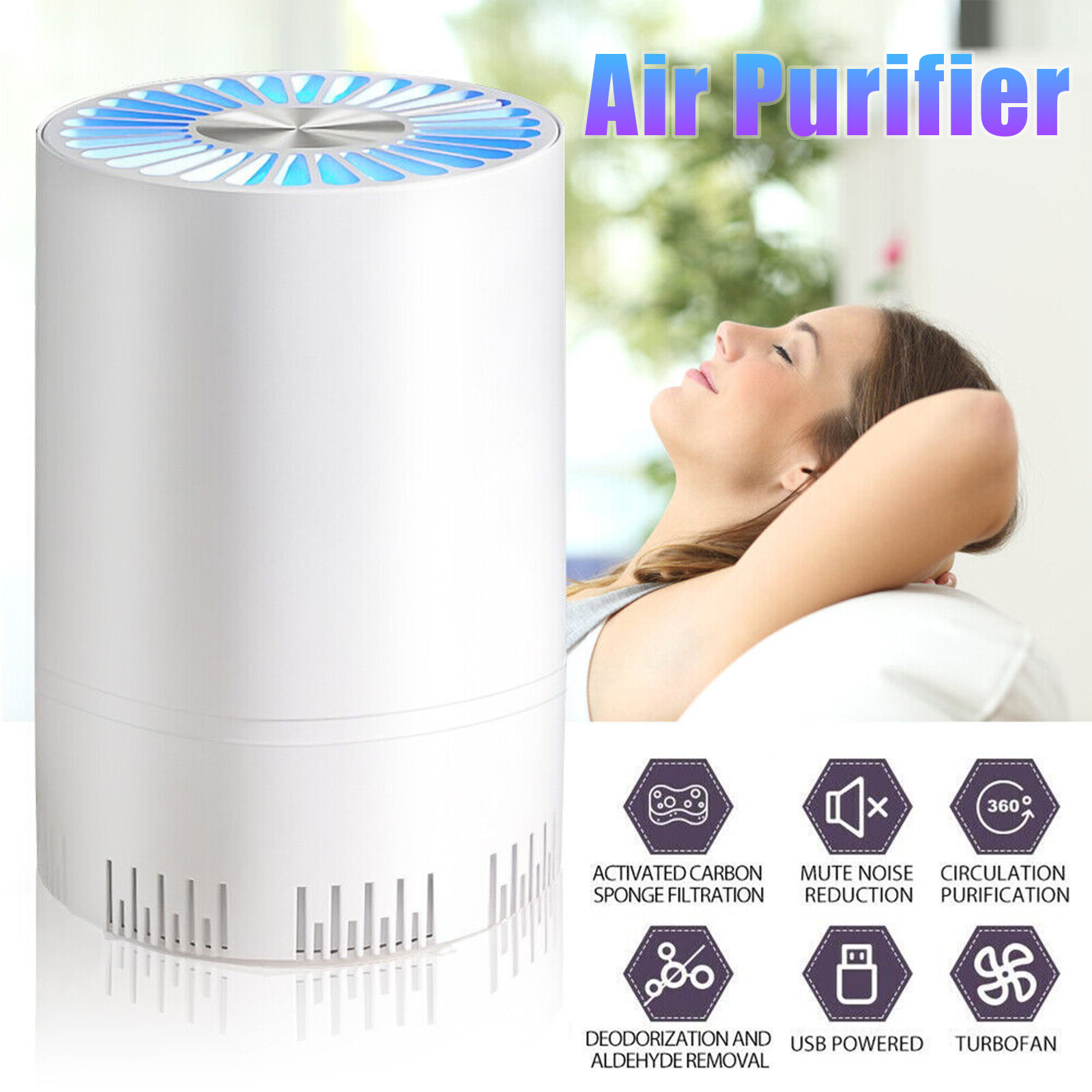 Home Air Purifiers For Large Room Medical Grade HEPA Air Purifier Smoke Odor Pet