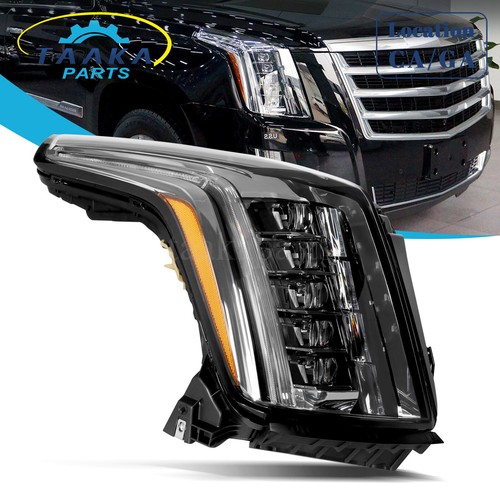 Для 2015-2020 Cadillac Escalade Пассажирская Правая боковая фара Полностью светодиодная