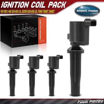 4x Ignition Coils for Ford Escape 09-19 C-Max Fusion Milan Tribute MKZ 2.5L 2.0L