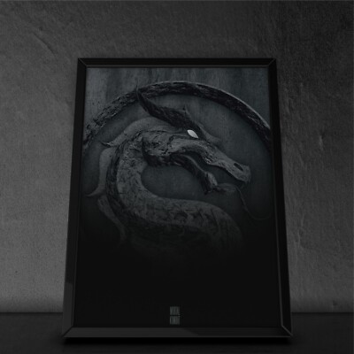 Mortal Kombat Poster, Kult, Keilrahmen, Canvas, Leinwandbild + Sticker