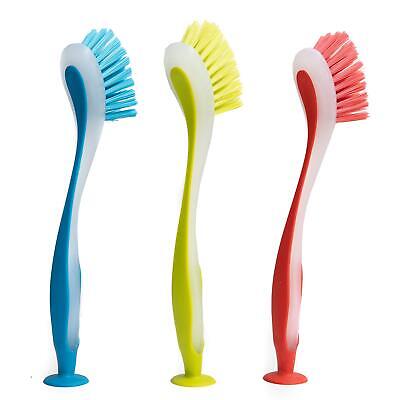 Klickpick Home Dish Scrubber Brushes Assorted Colors Dishwashing Brush with S...