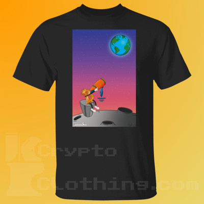 Bitcoin BTC Crypto Cryptocurrency Altcoin HODL Black T-Shirt UPC393